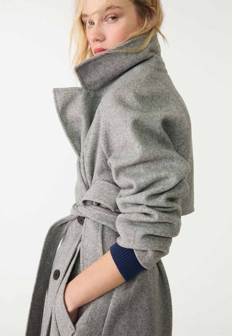 abrigo trench tacto suave