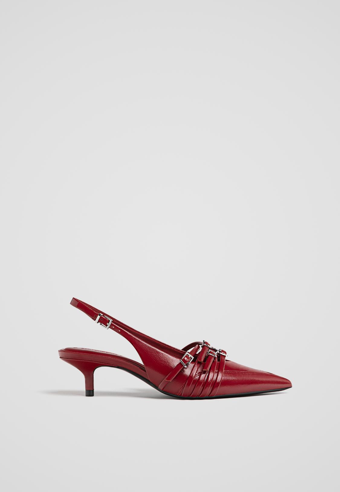 Tacon Cuadrado Zapatos De Mujer Destalonados Zapatos Destalonados