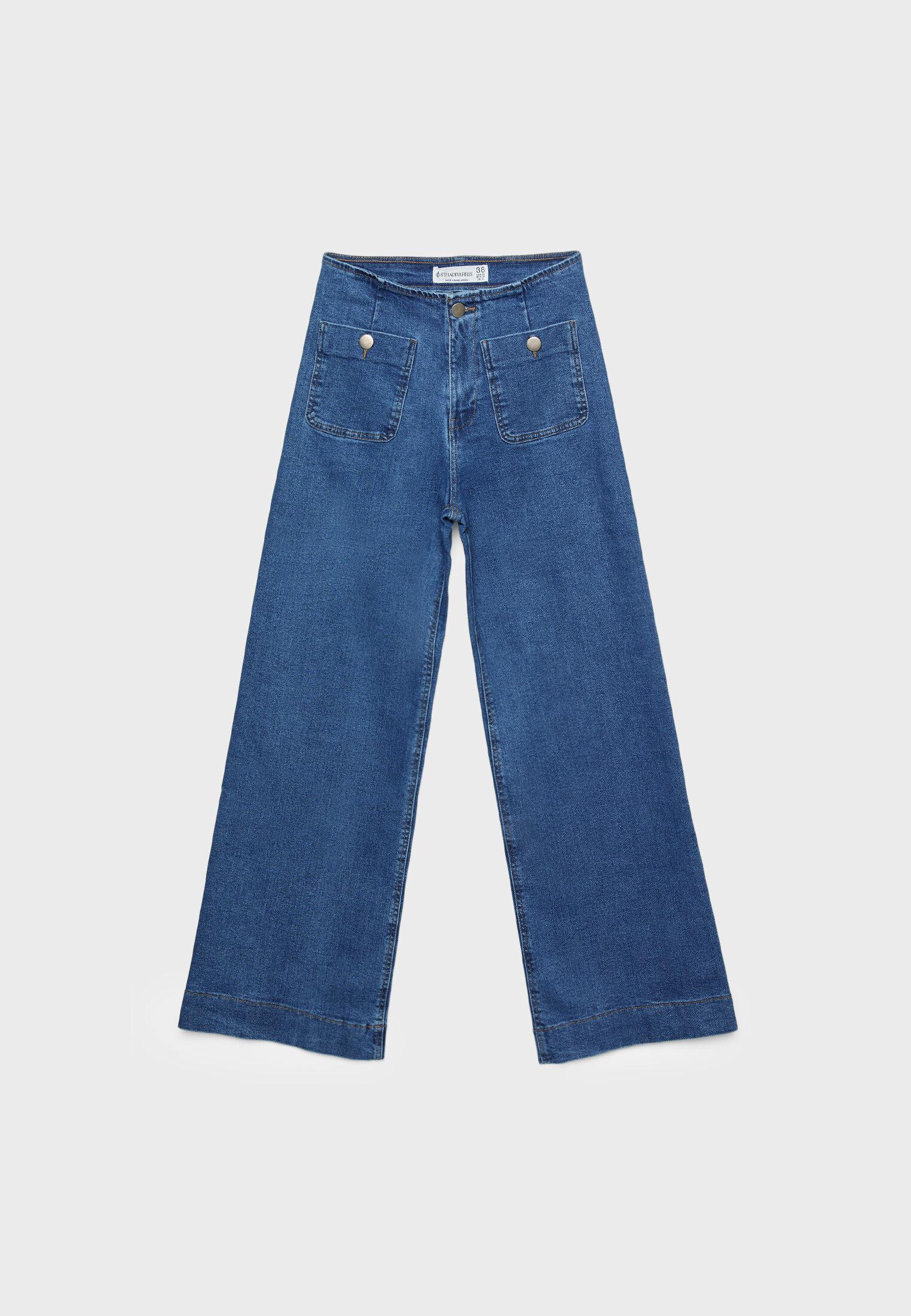 D77 Minimalist jeans with pockets — MEDIUM DENIM WASH
