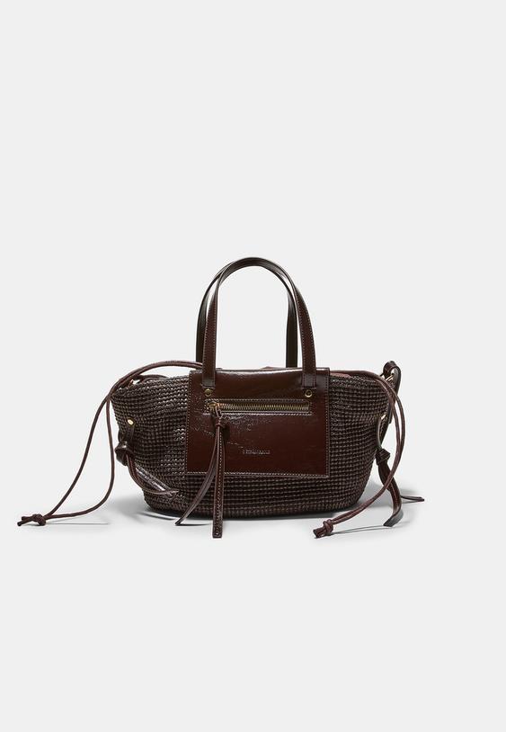 bolso crossbody cesta efecto crochet