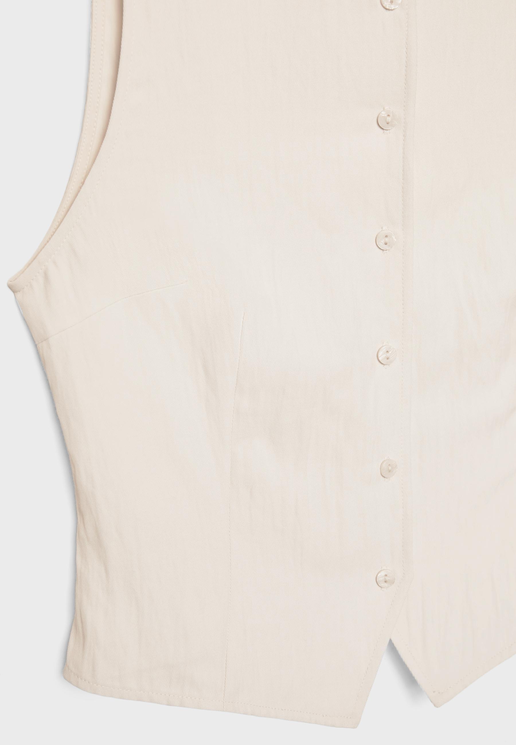 Düğmeli dokulu üst