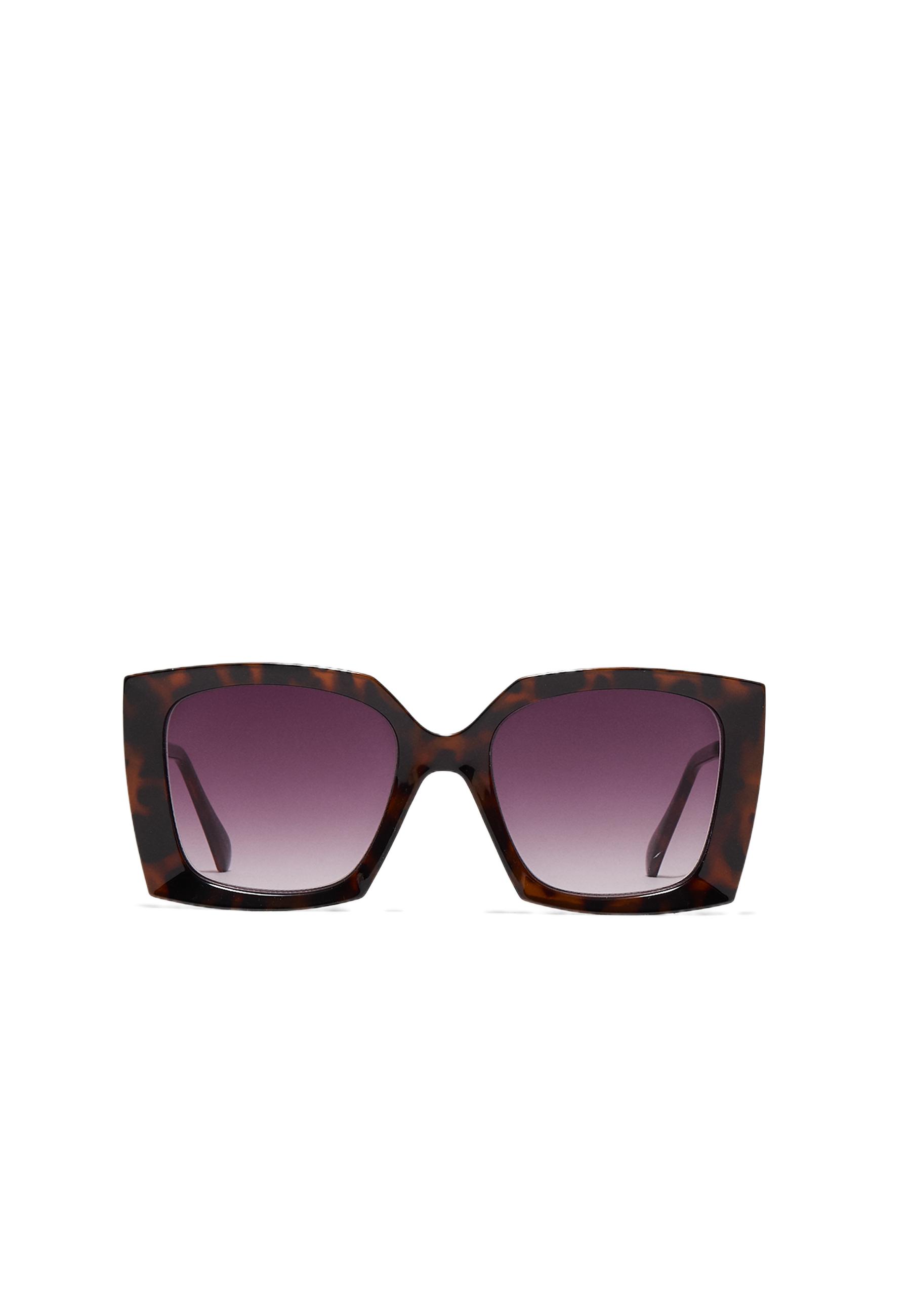 Square resin sunglasses — Brown