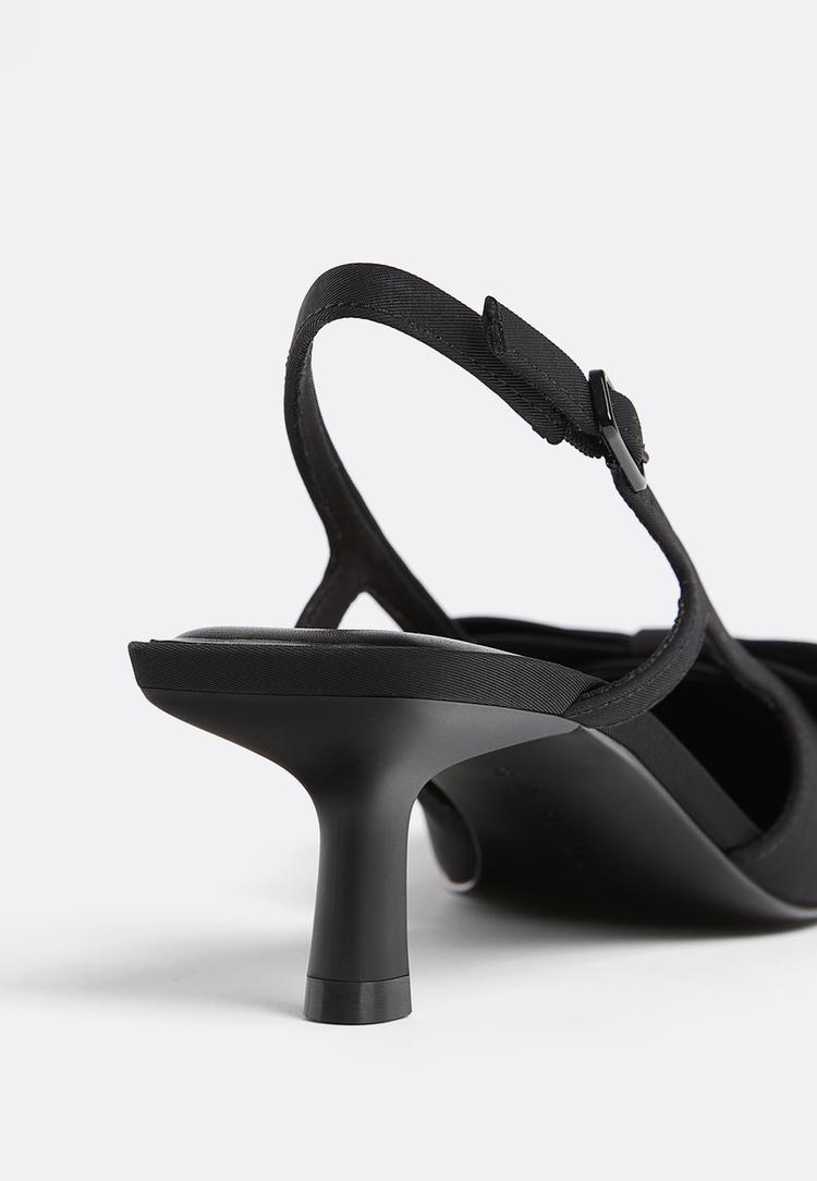 scarpe kitten heel con fiocco