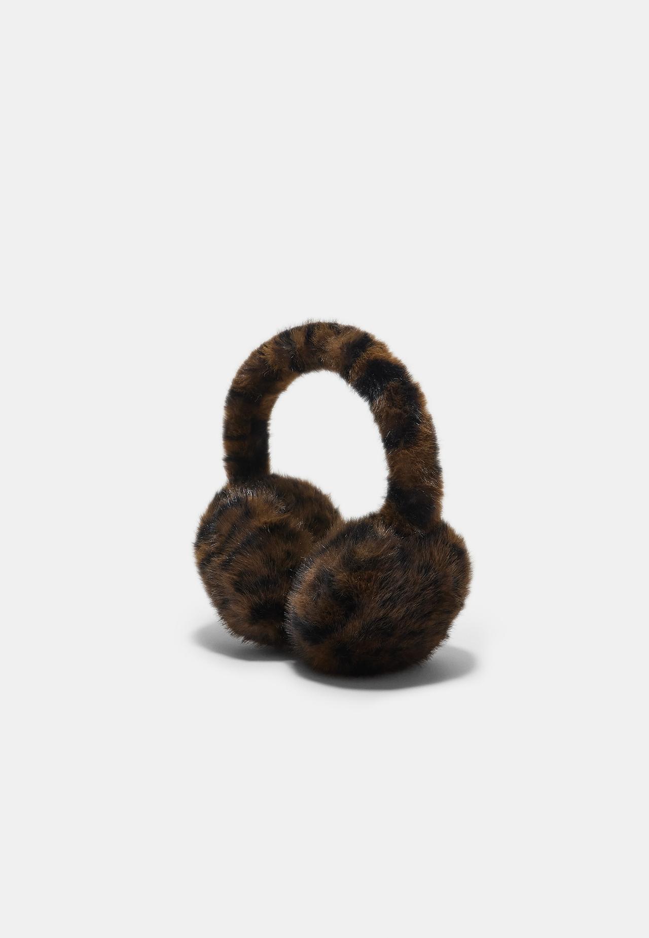 Faux fur earmuffs — Brown