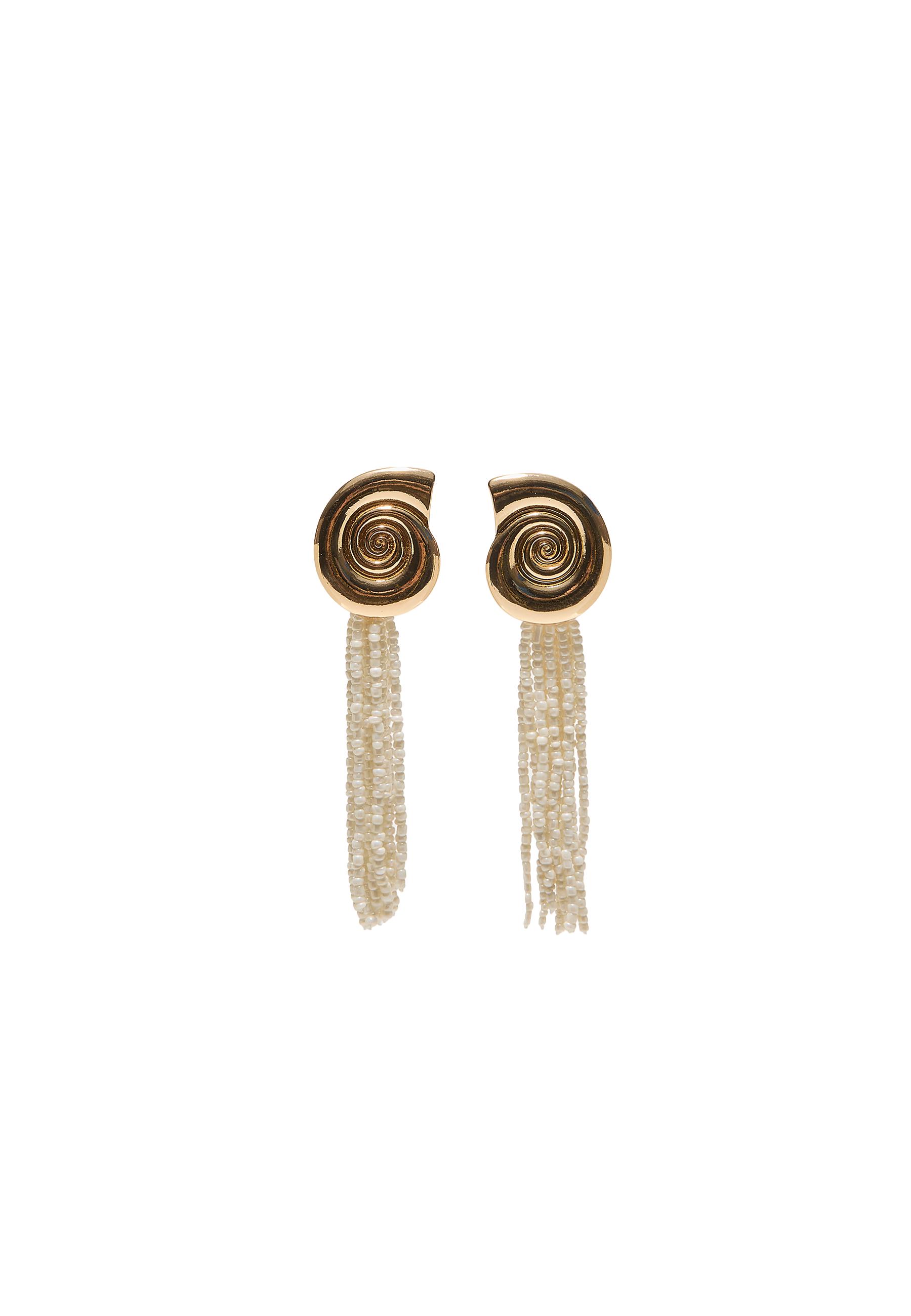 Seashell cascading earrings — Gold