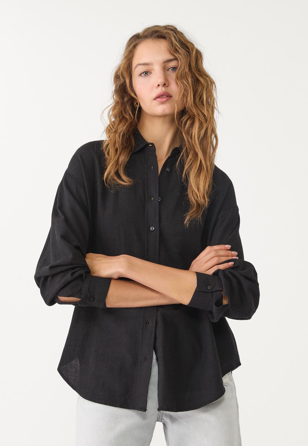 Linen blend shirt