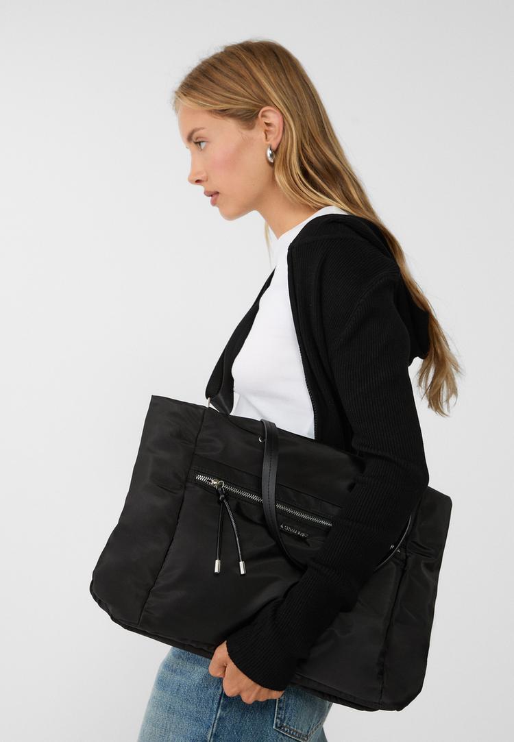bolso shopper tejido