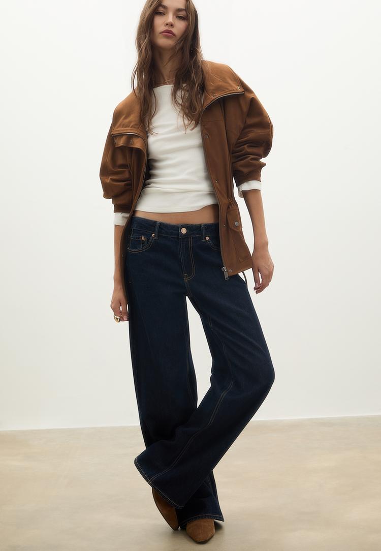 parka media efecto piel