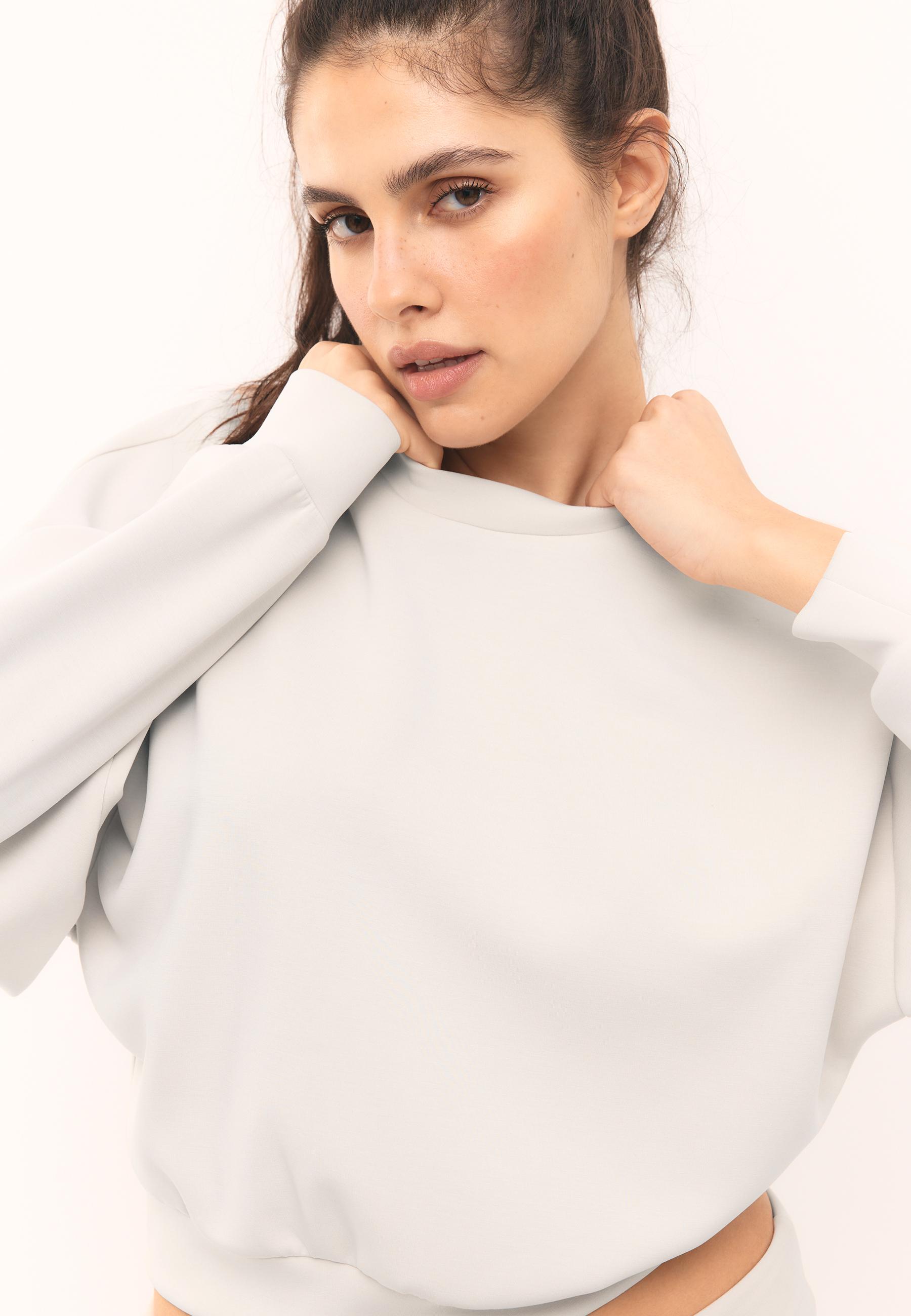 Yumuşak dokulu yarasa kollu sweatshirt - Görsel 6