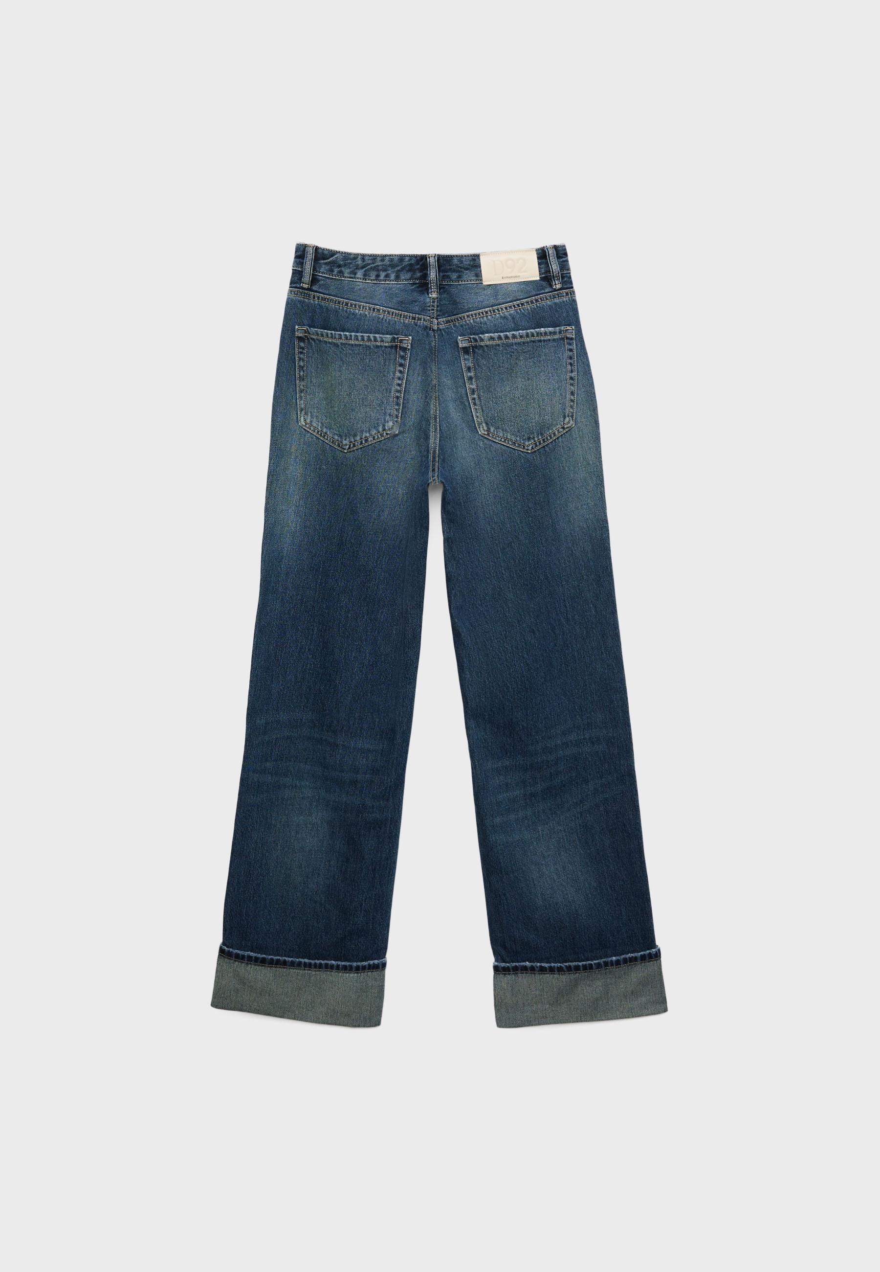 D92 straight fit geniş paça jean - Görsel 7