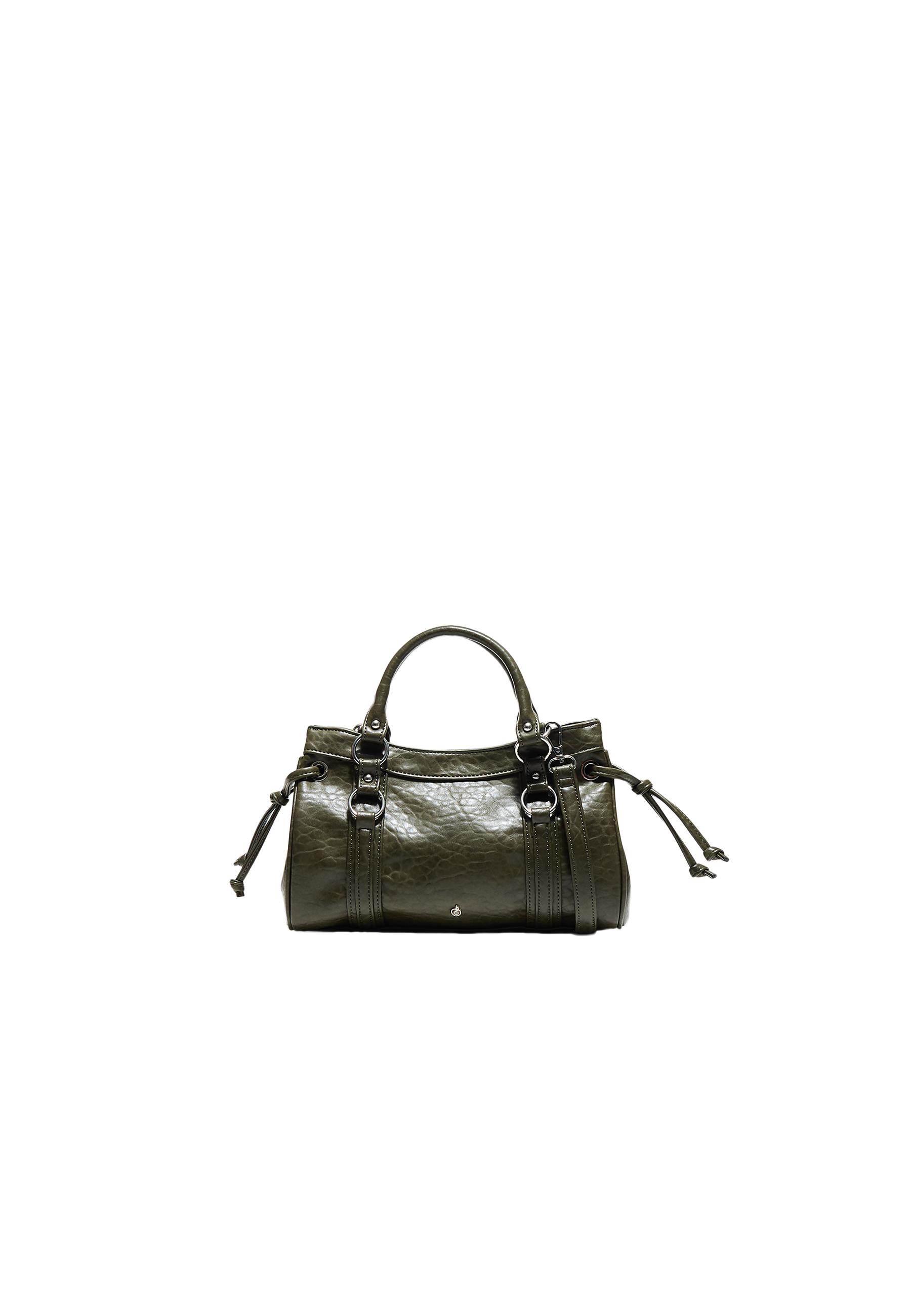 City crossbody bag with knot detail — Khaki