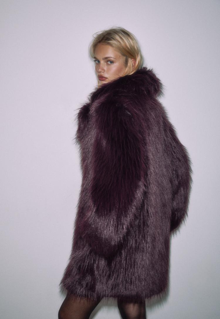 manteau en fausse fourrure