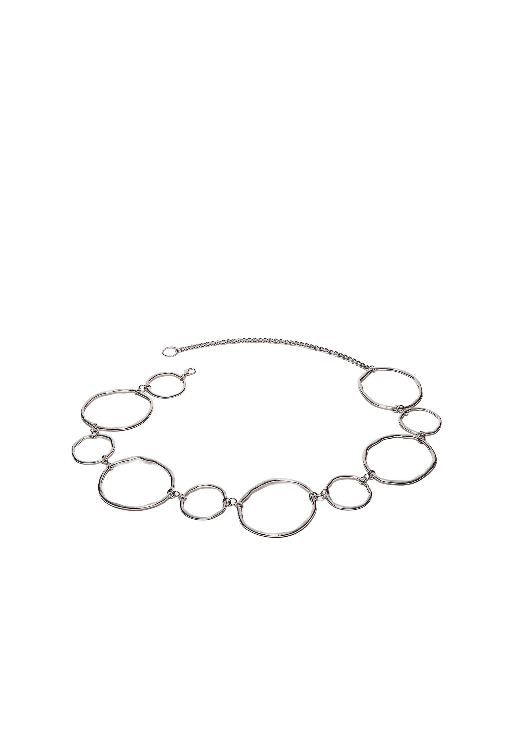 Metal belt with large ovals — Grey