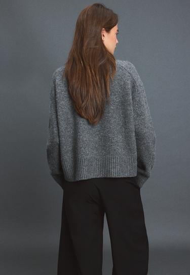 Basic soft knit jumper — Dark grey 5