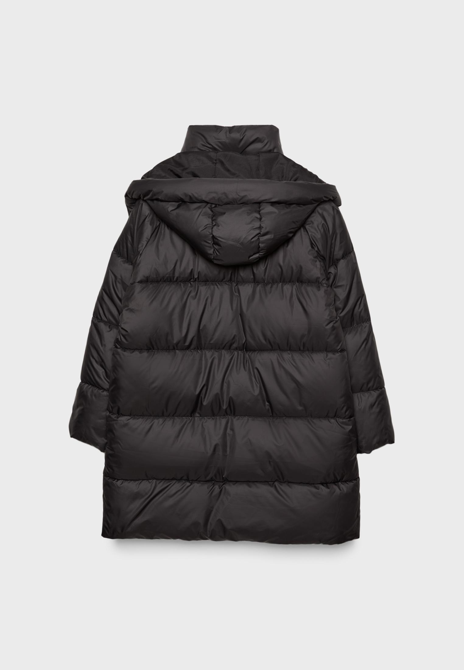 Regular fit puffer coat with hood