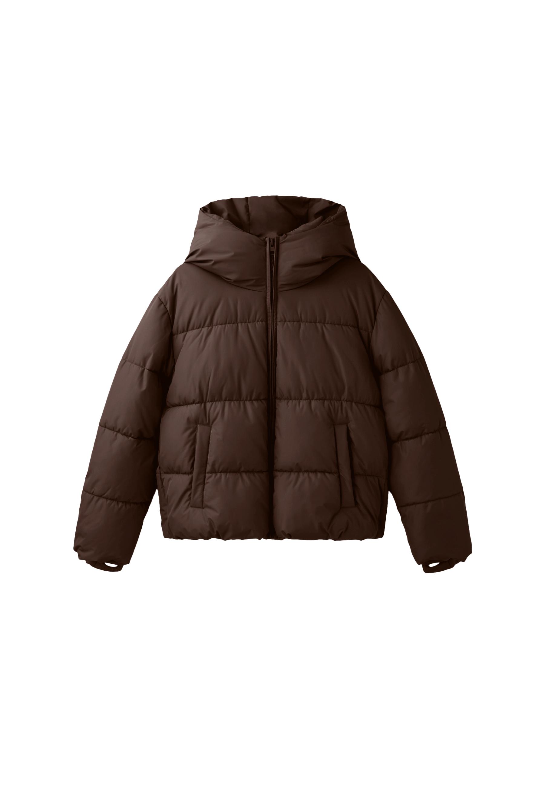 Stradivarius Kapüşonlu basic şişme ceket görsel 7