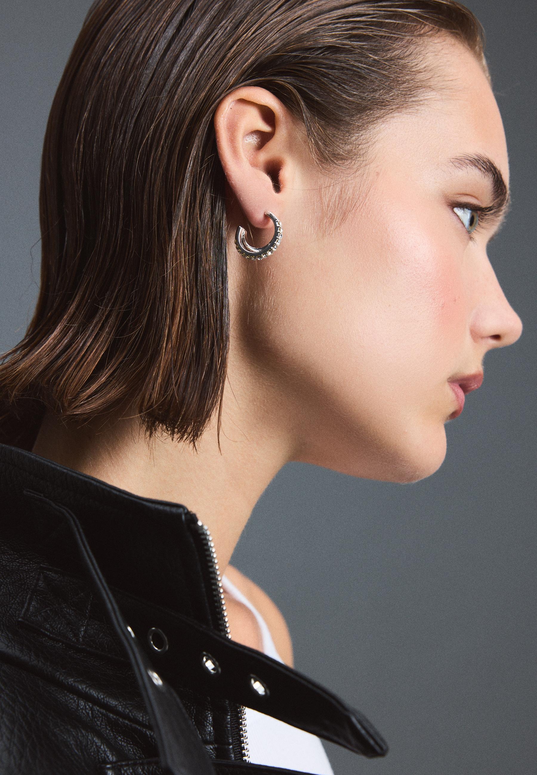 Set of 6 multipack star earrings — Grey