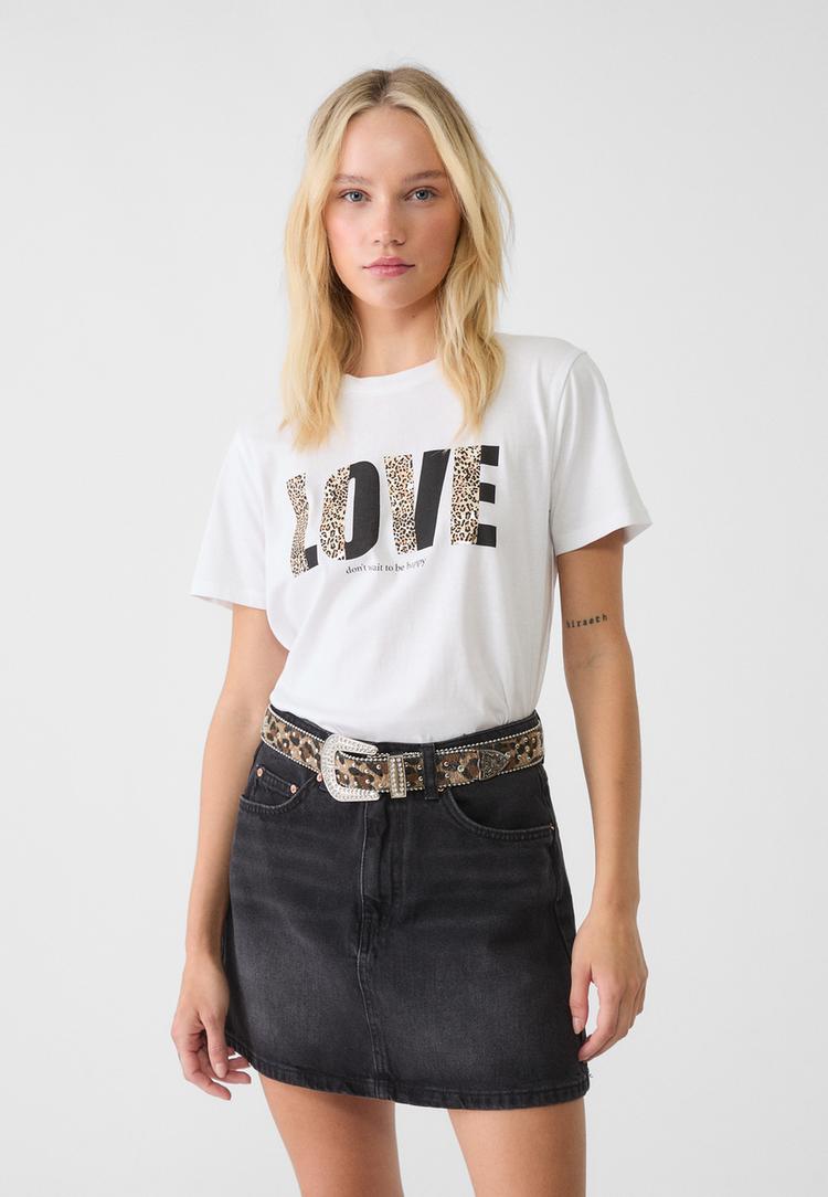 camiseta love animal print