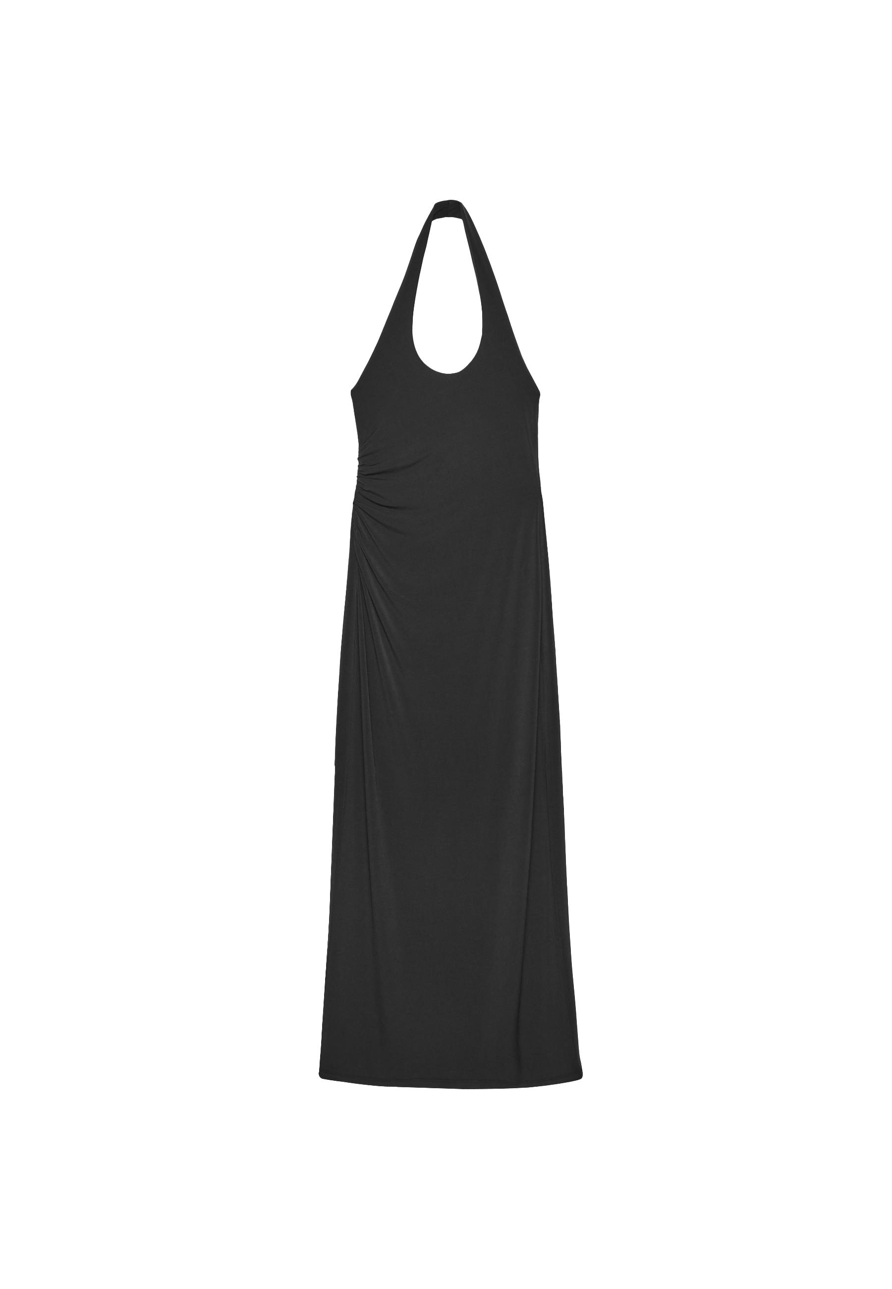 Halter neck midi dress — Black