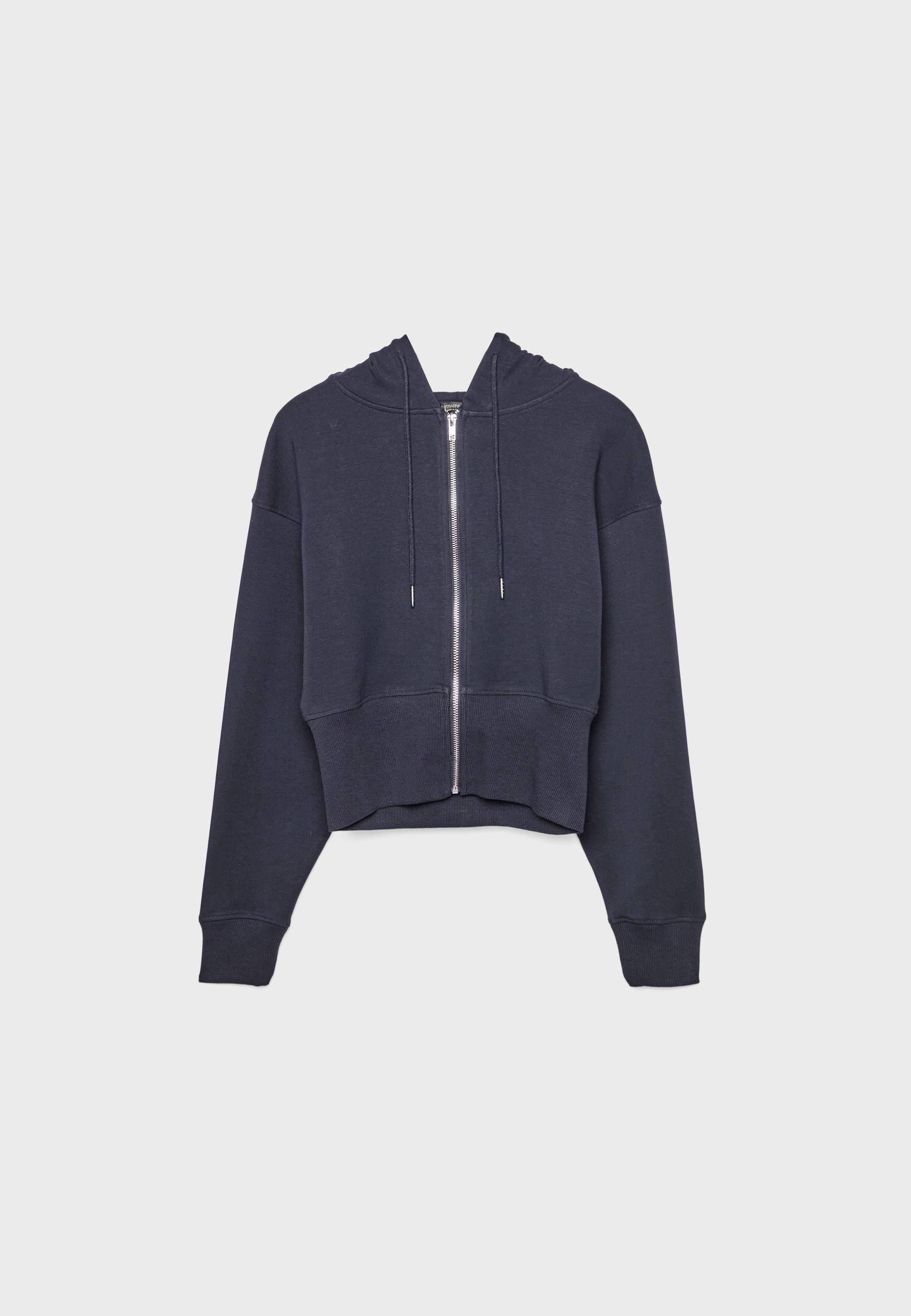 Hooded zip-up sweatshirt - Women's fashion | Stradivarius Romania