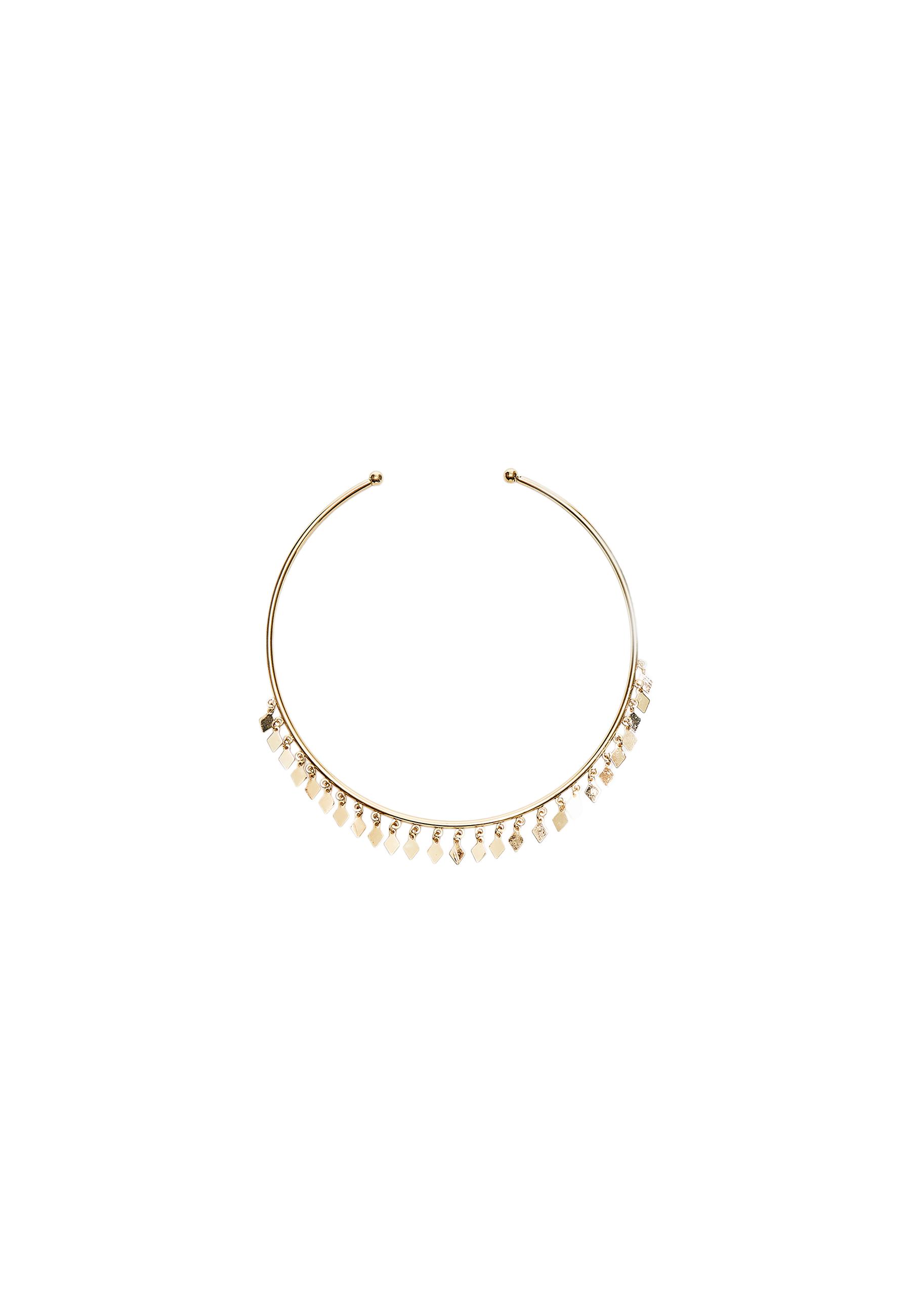 Mini charm choker necklace — Gold