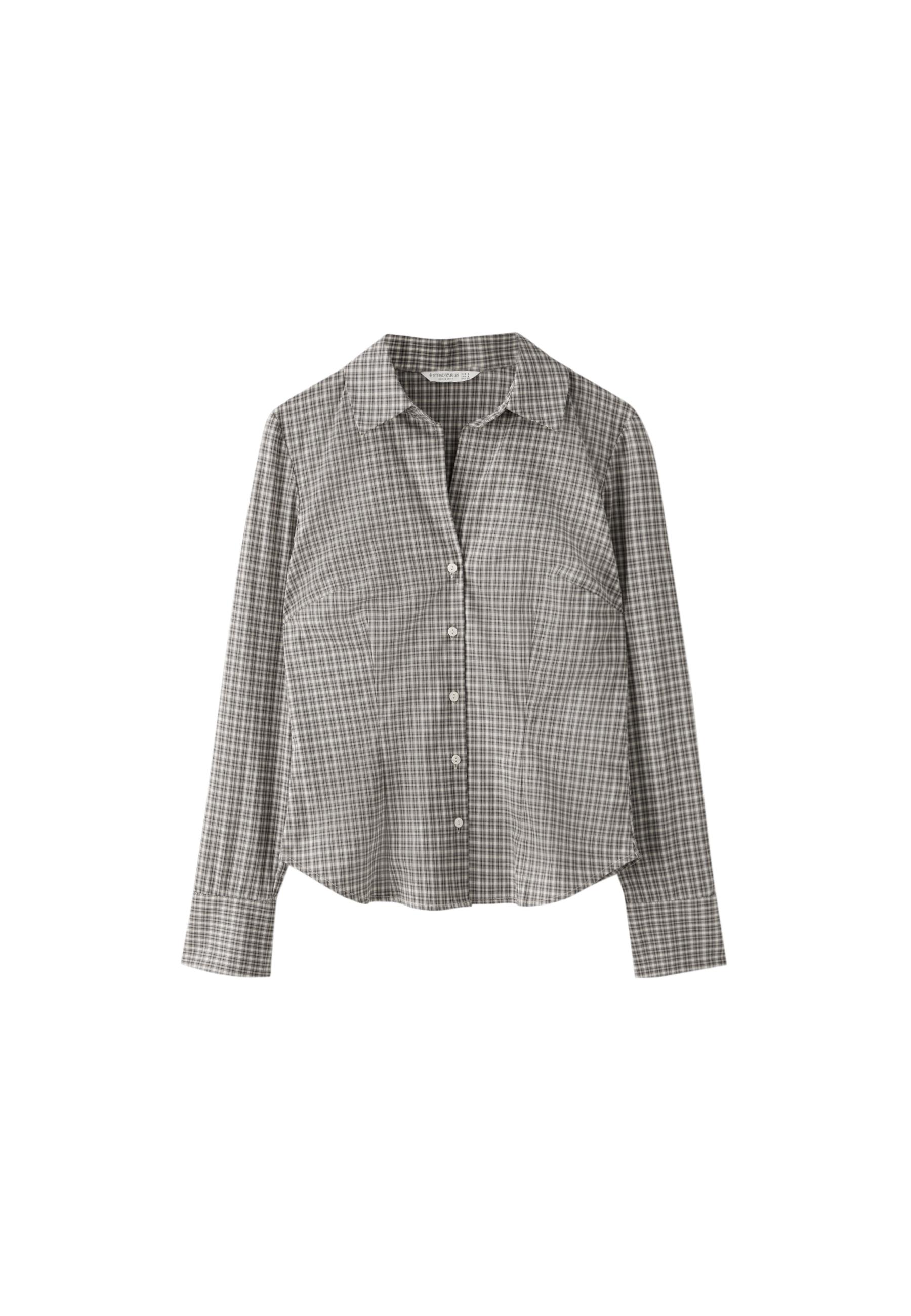 Fitted basic shirt — Brown