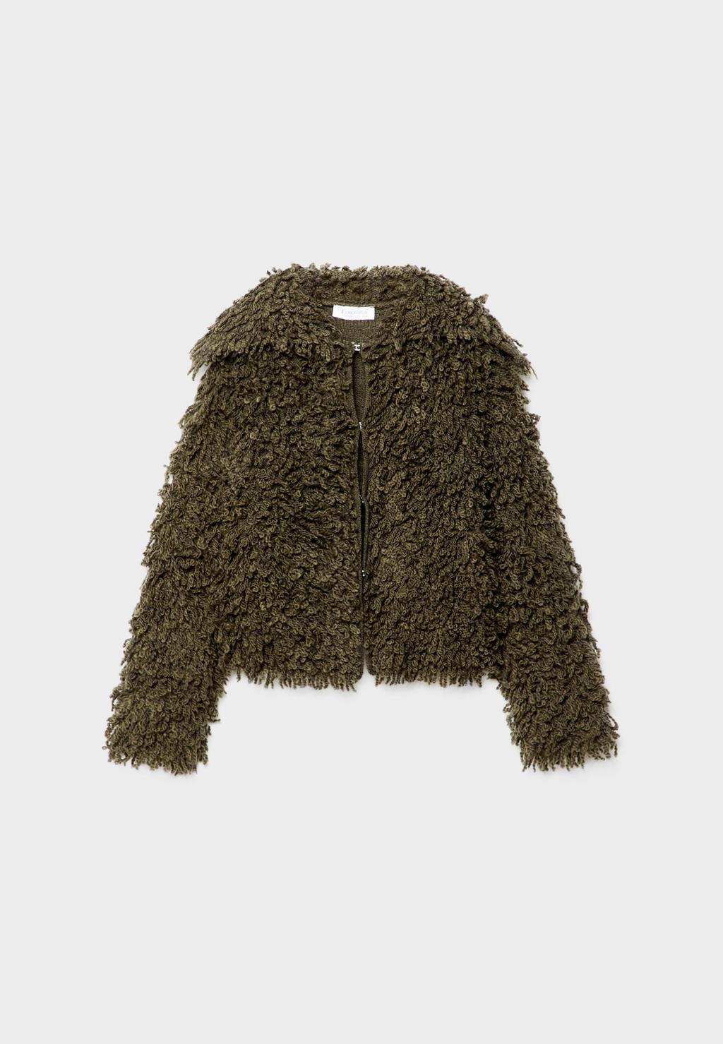 Chaqueta punto flecos
