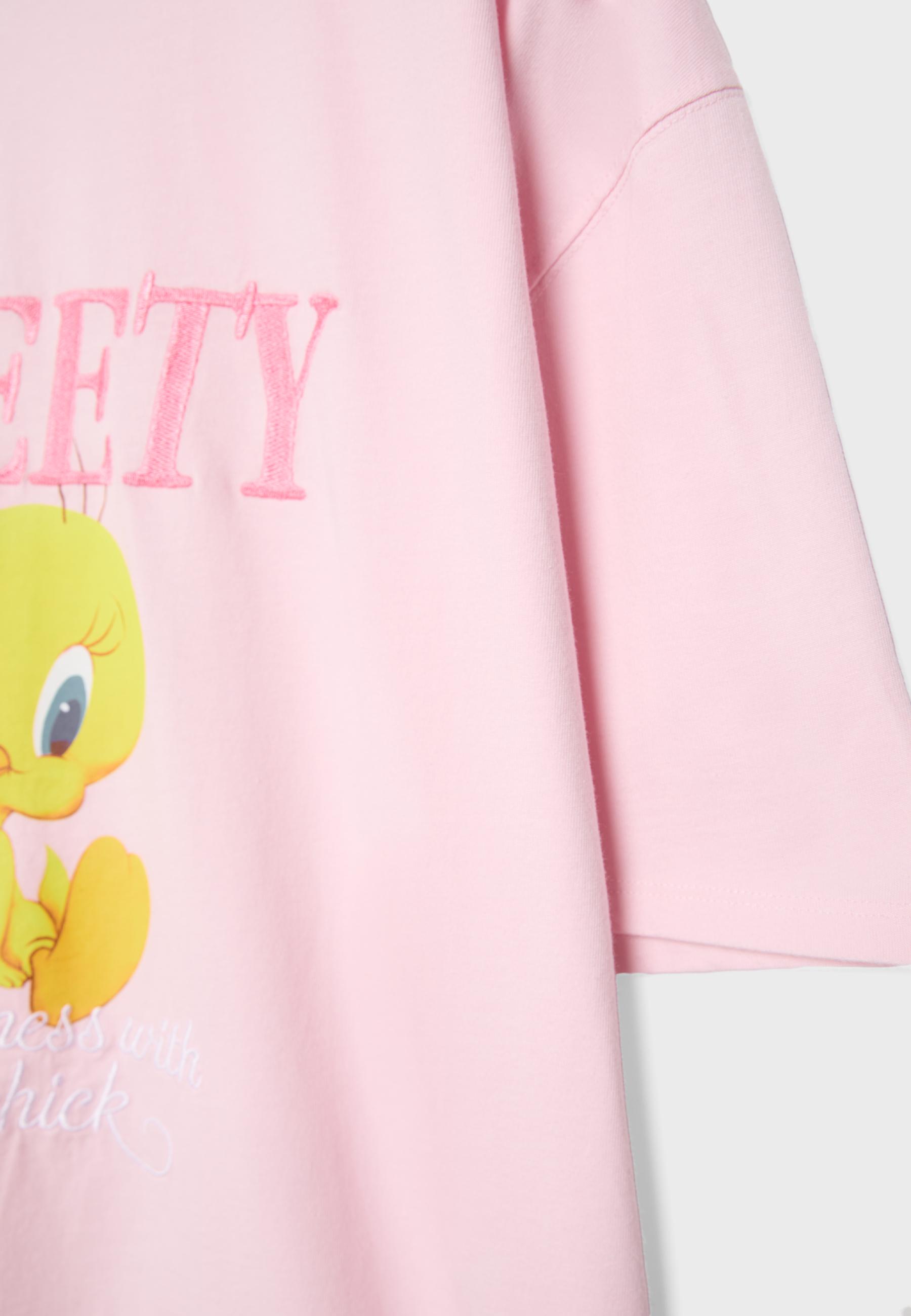 Sweety short sleeve round neck T-shirt — Bubblegum pink