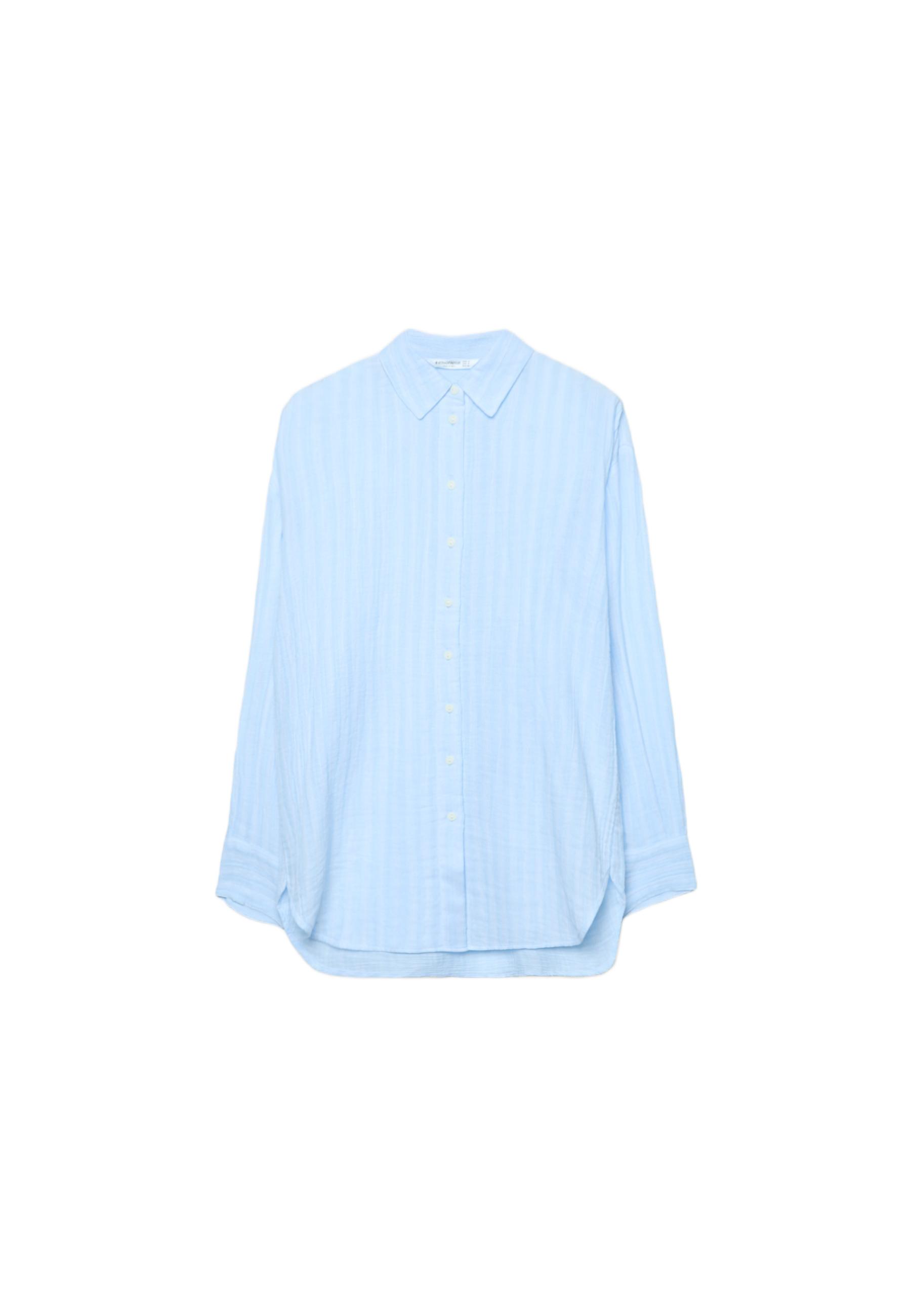 Basic double fabric shirt — Sky blue