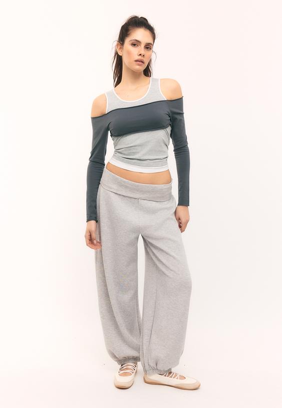 Тениска С Насложен Дълъг Ръкав