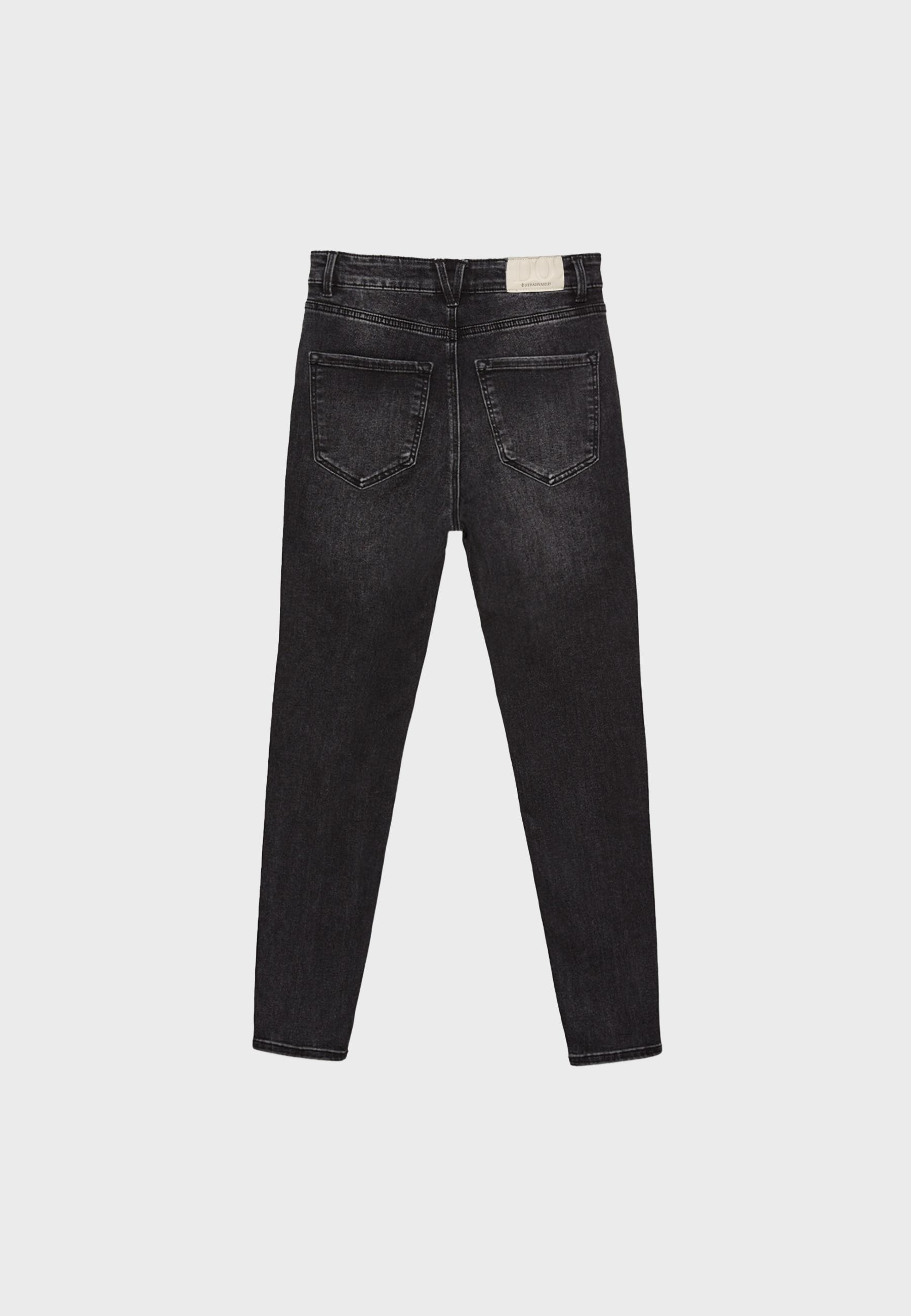 D09 Super high-waist skinny jeans — BLACK DENIM WASH