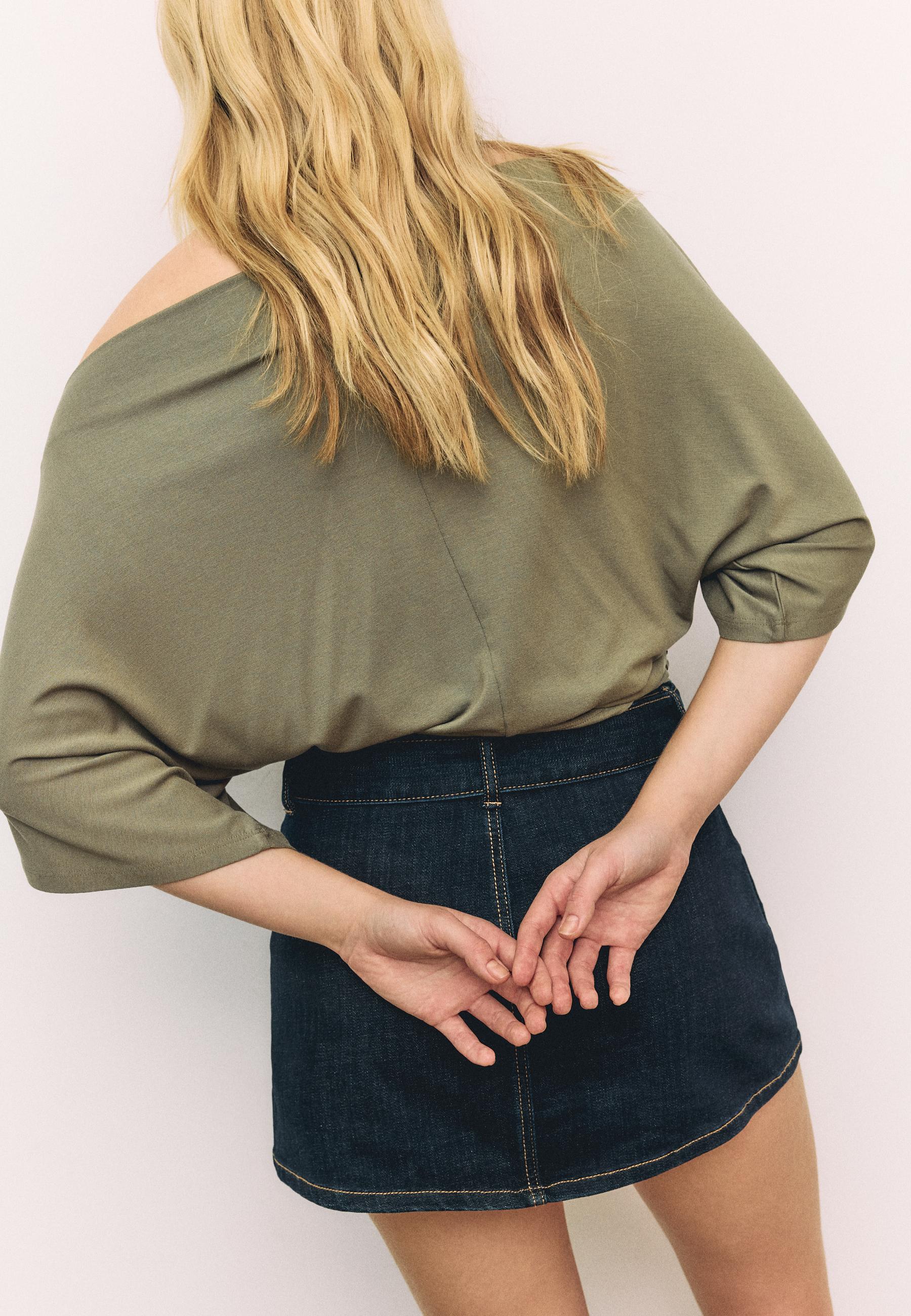 Basic yarasa kollu t-shirt - Görsel 6