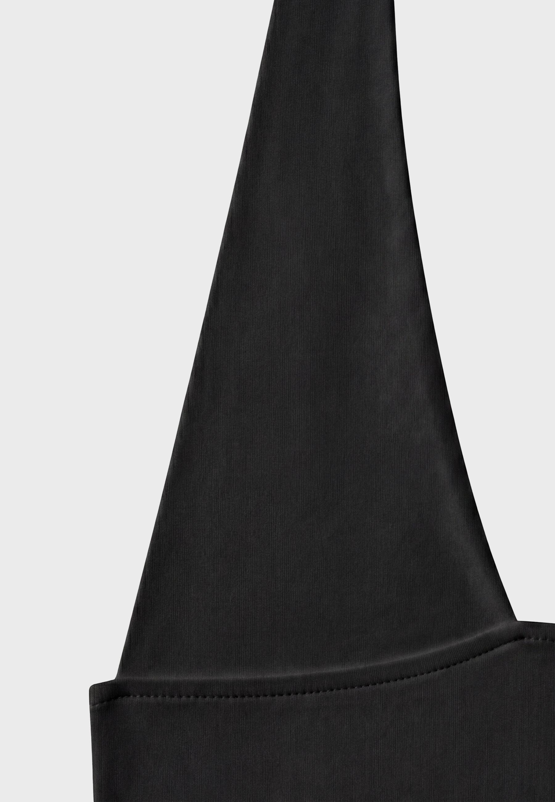 Halter neck tie top — Black