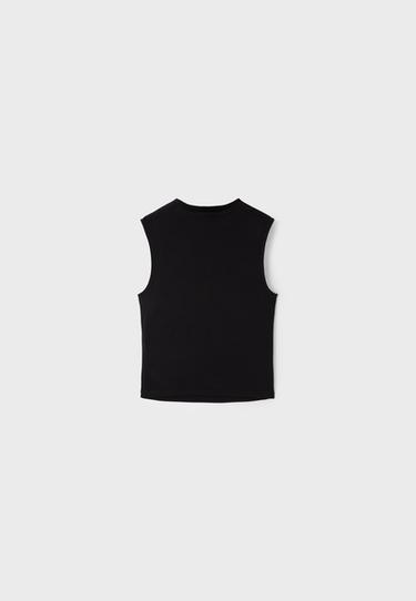 Fitted ruched top — Black 8