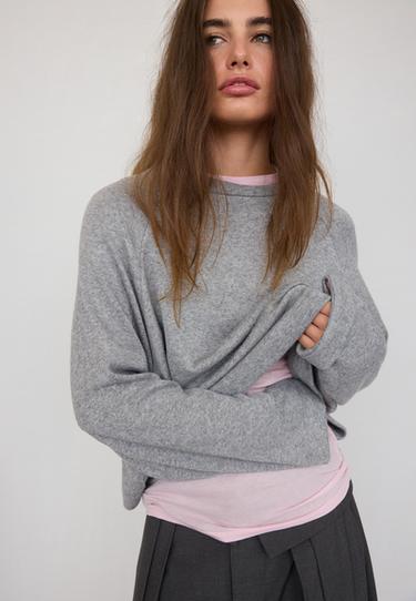 Raglan sleeve jumper — Dark grey 1