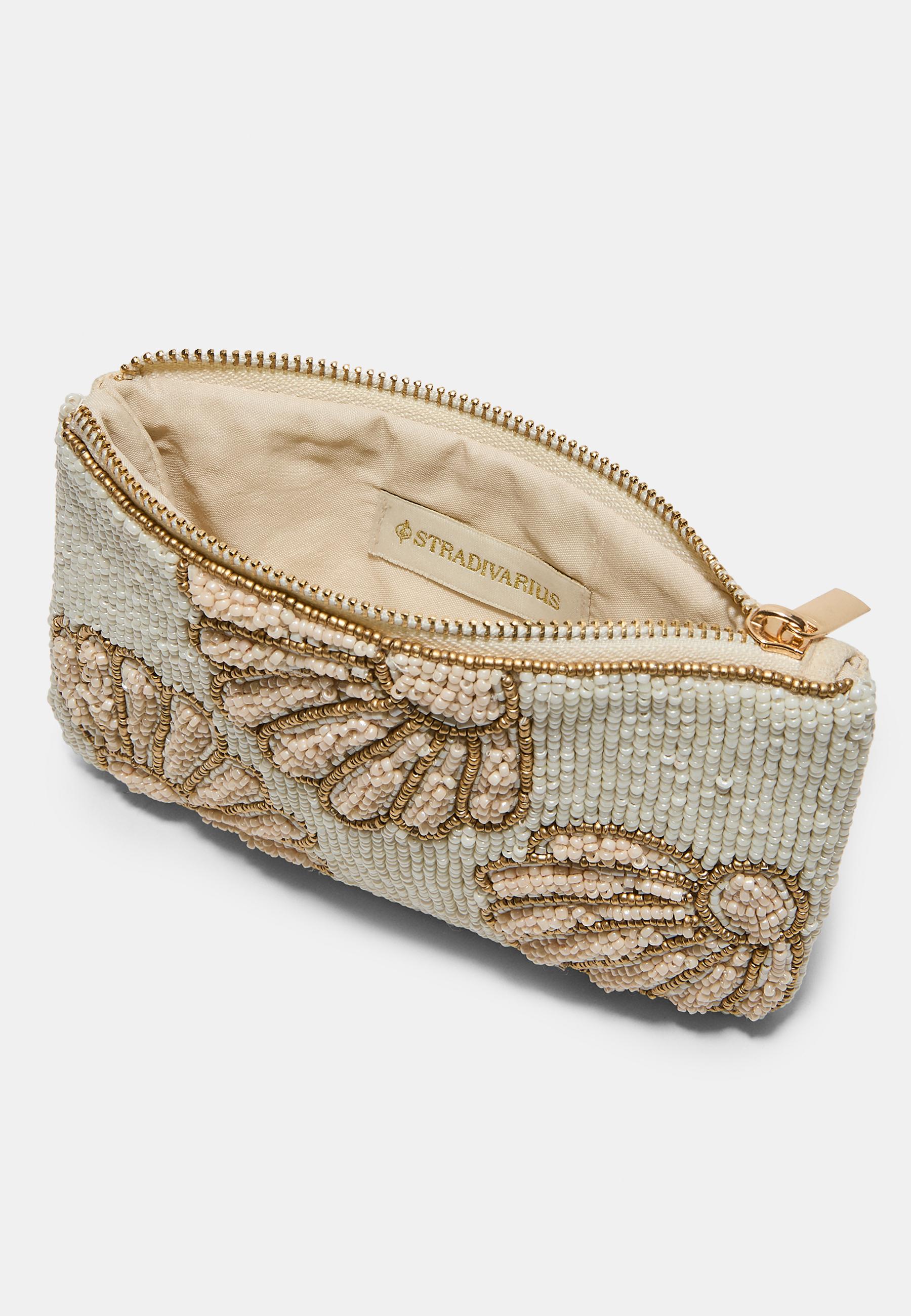 Large beaded purse — Yellow