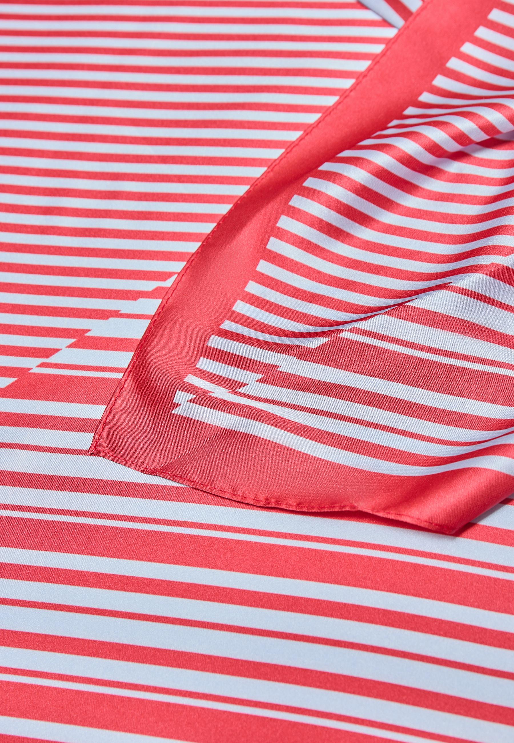 STRIPED COMBINED HANDKERCHIEF — Red