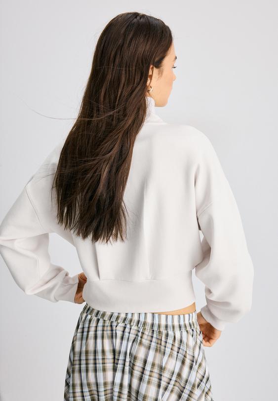 b10 fermuarlı yaka sweatshirt