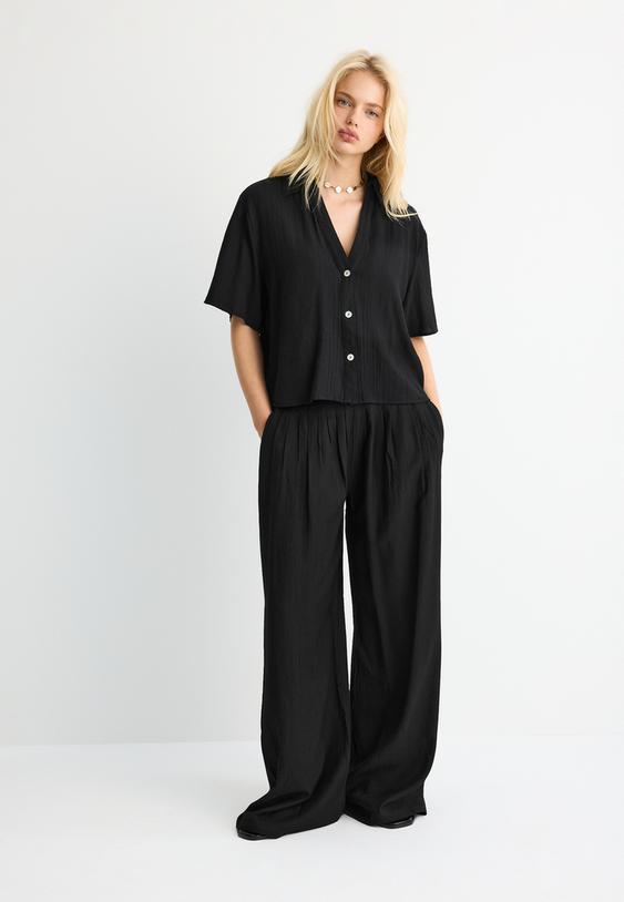 camicia fluida con bottoni