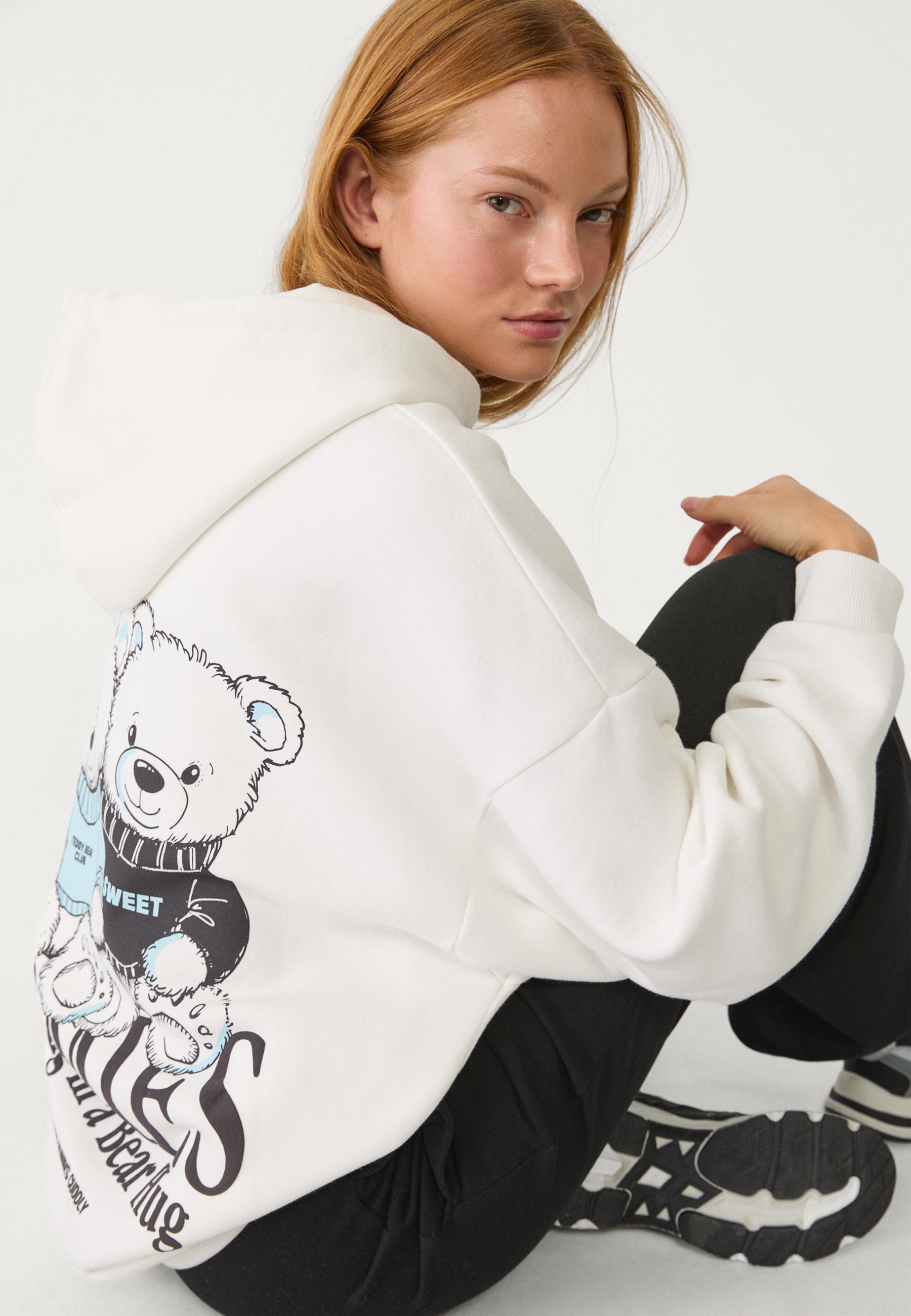 Printed hoodie - Women's fashion | Stradivarius Bahrain