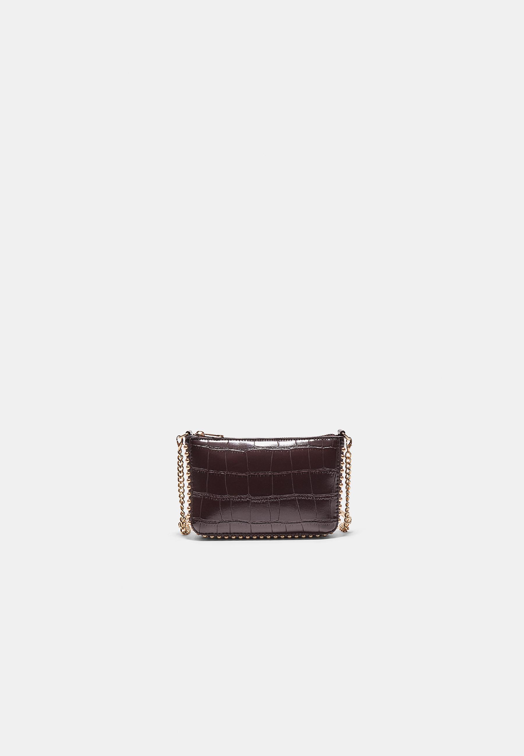 Stradivarius Boncuklu mini timsah deseni görünümlü çanta görsel 3