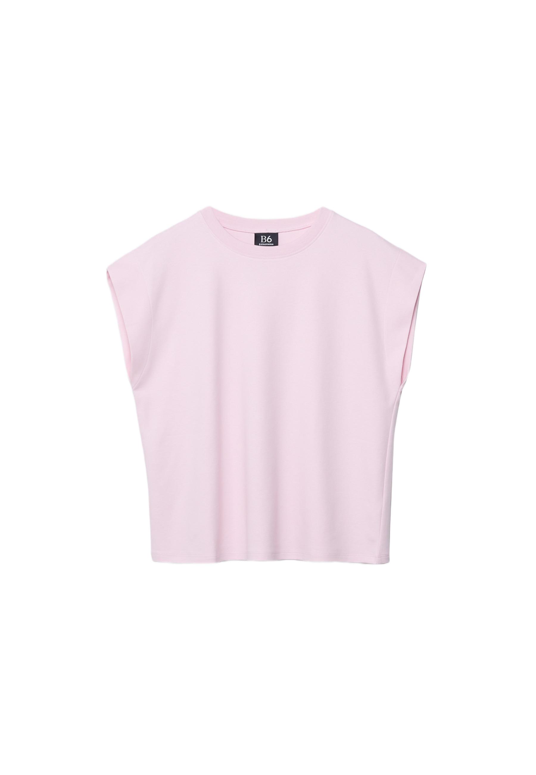 B06 Basic dropped-shoulder T-shirt — Salmon pink