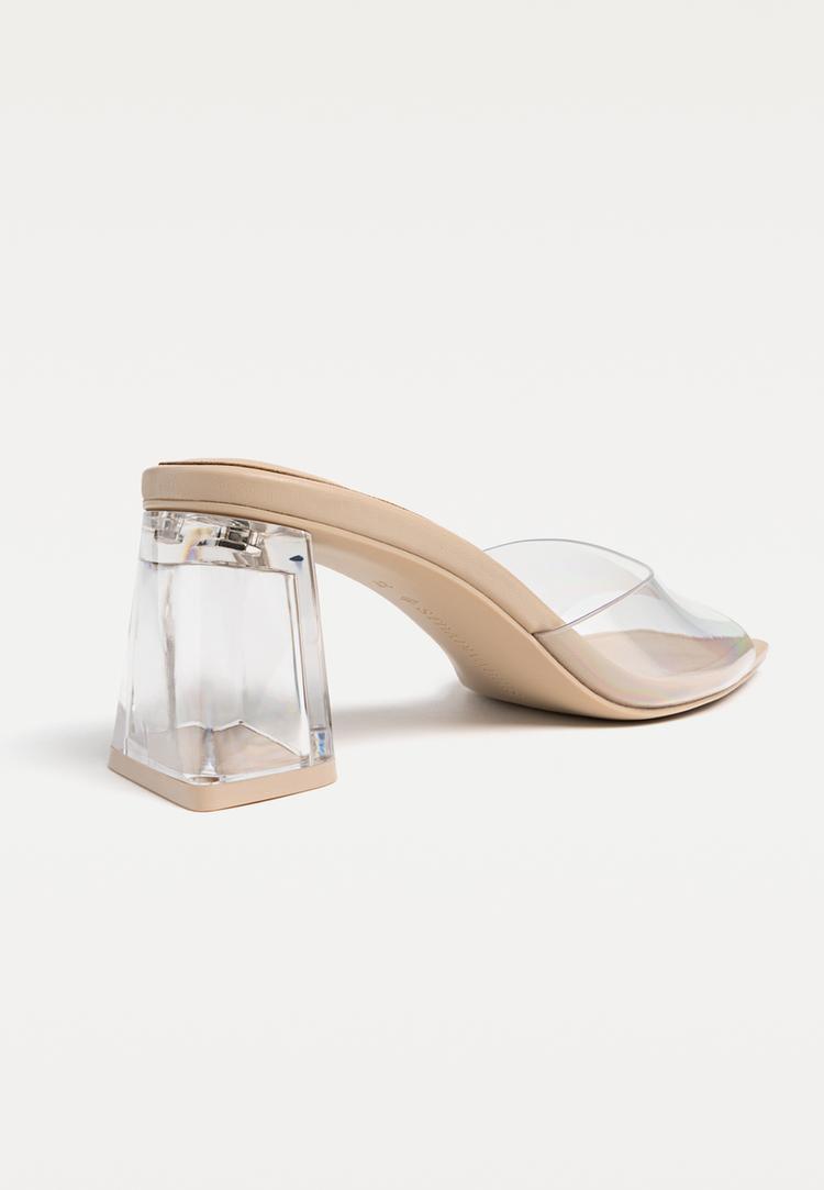 sandalias tacon vinilo