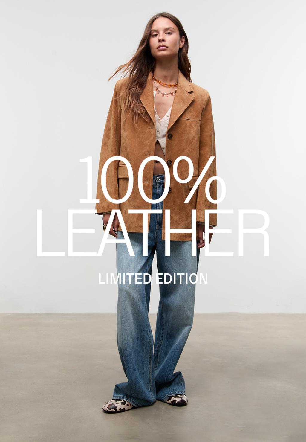 100% leather blazer