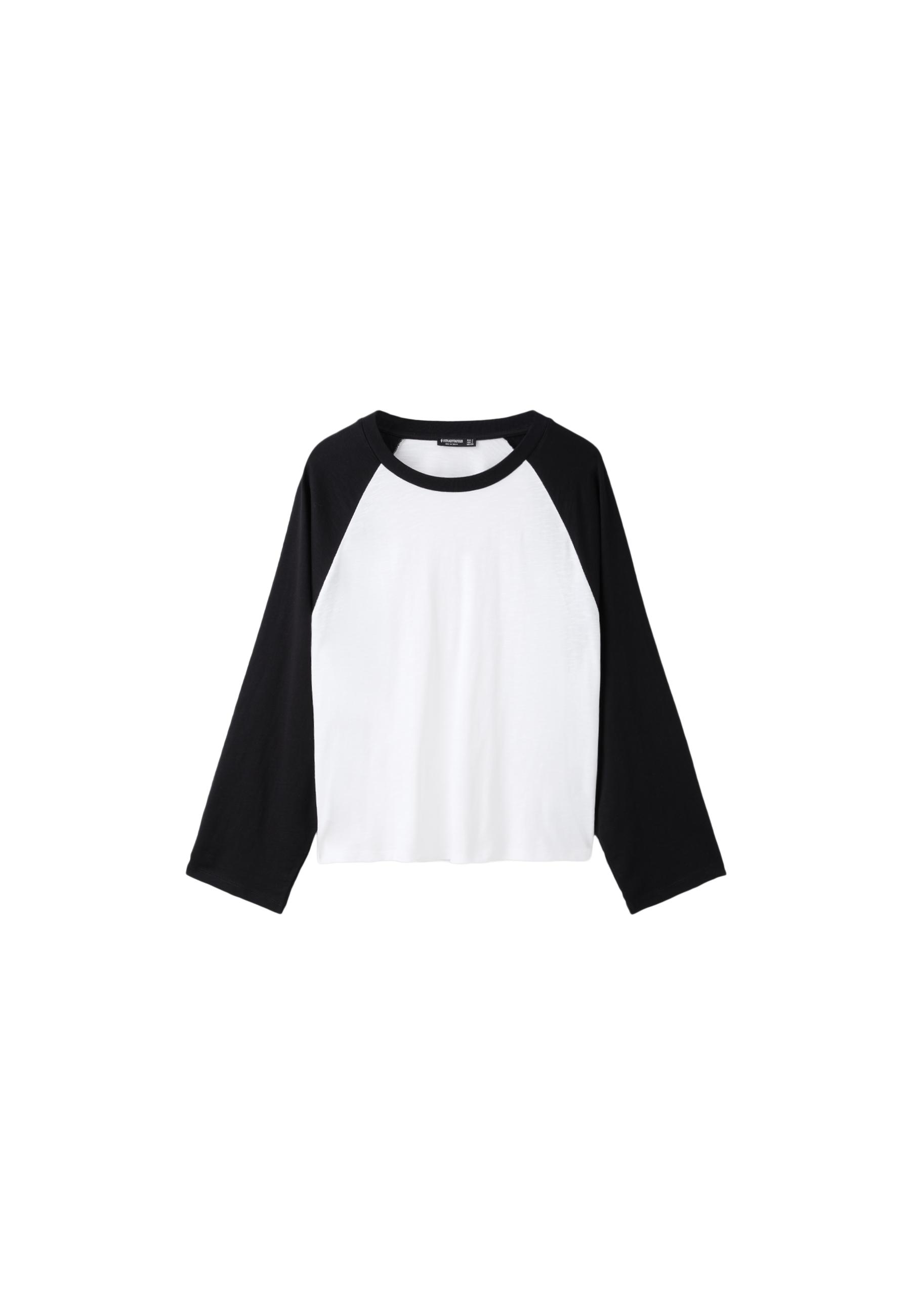 Oversize baseball T-shirt — Black