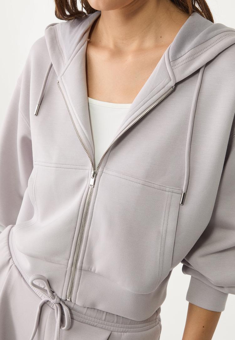 chaqueta con capucha tacto suave