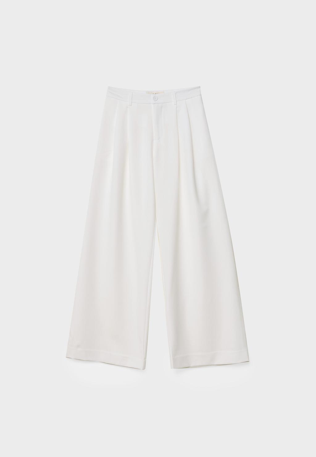 Pantalón vestir wide leg pinzas