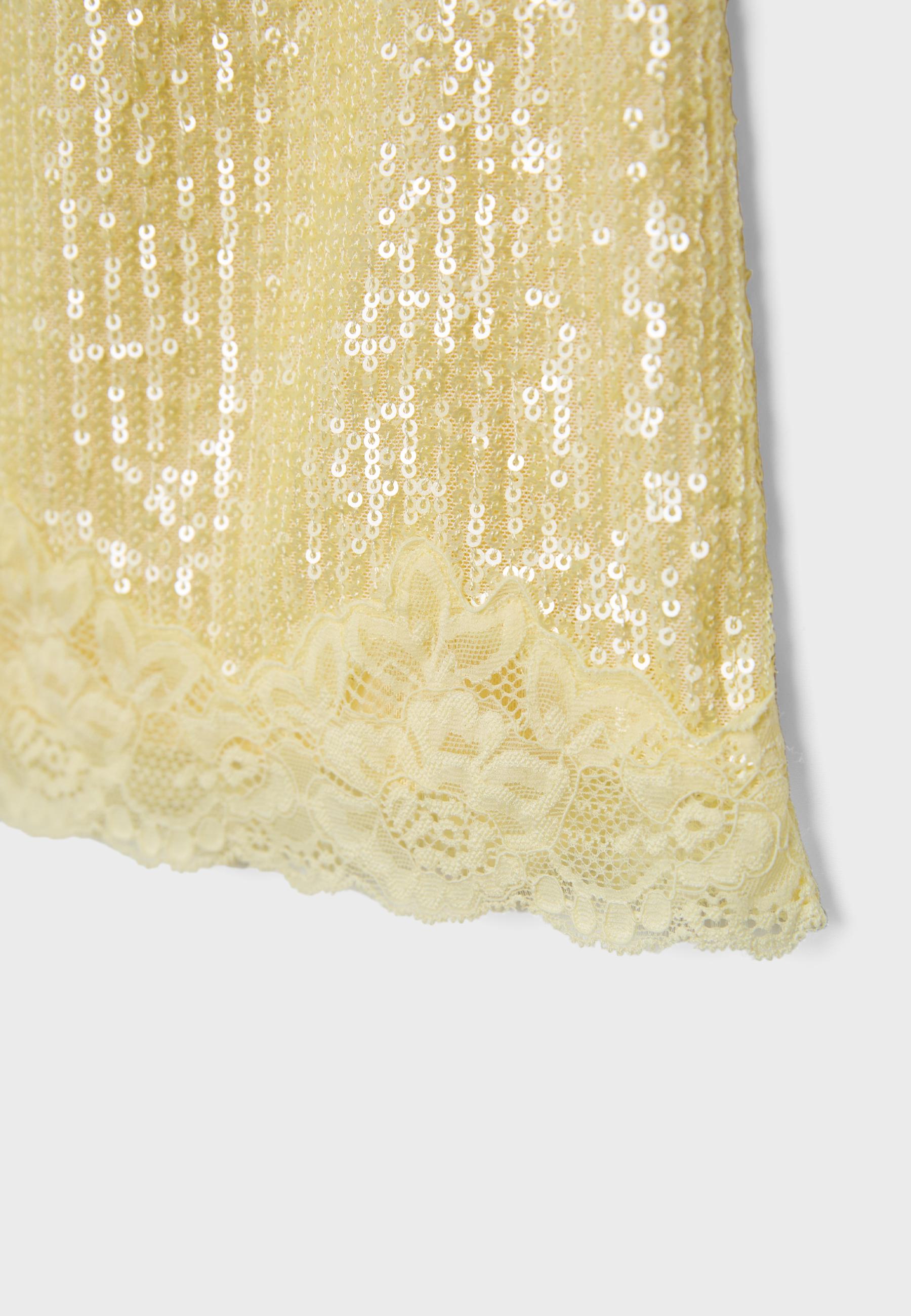 Sequin mini skirt — Gold