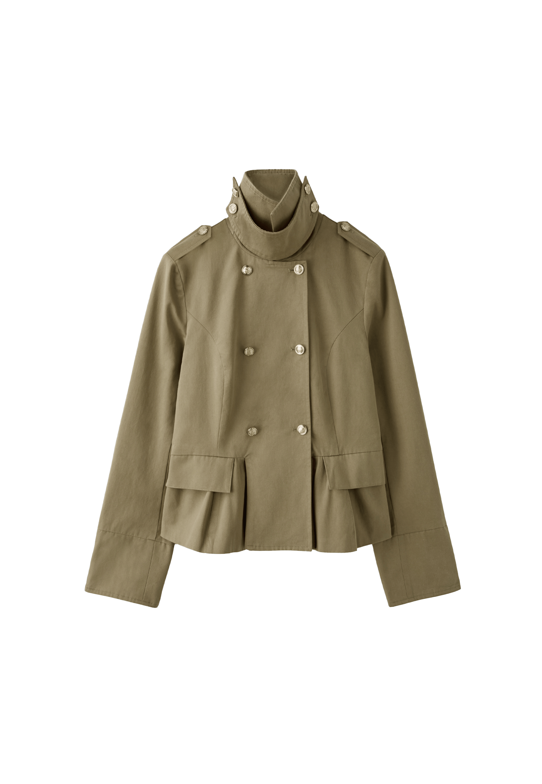 Fitted button-up blazer — Beige