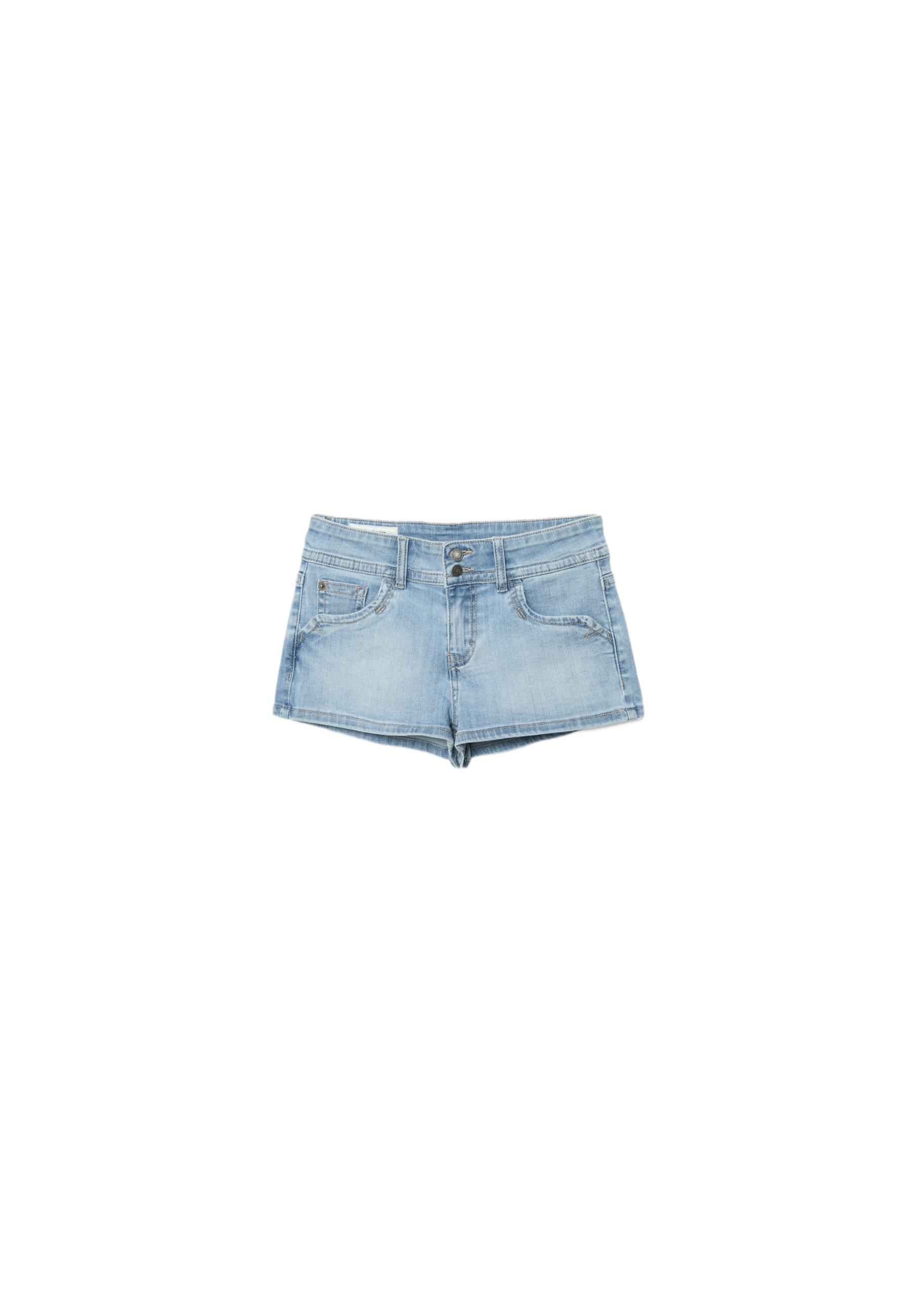 Denim mini shorts — LIGHT BLEACH